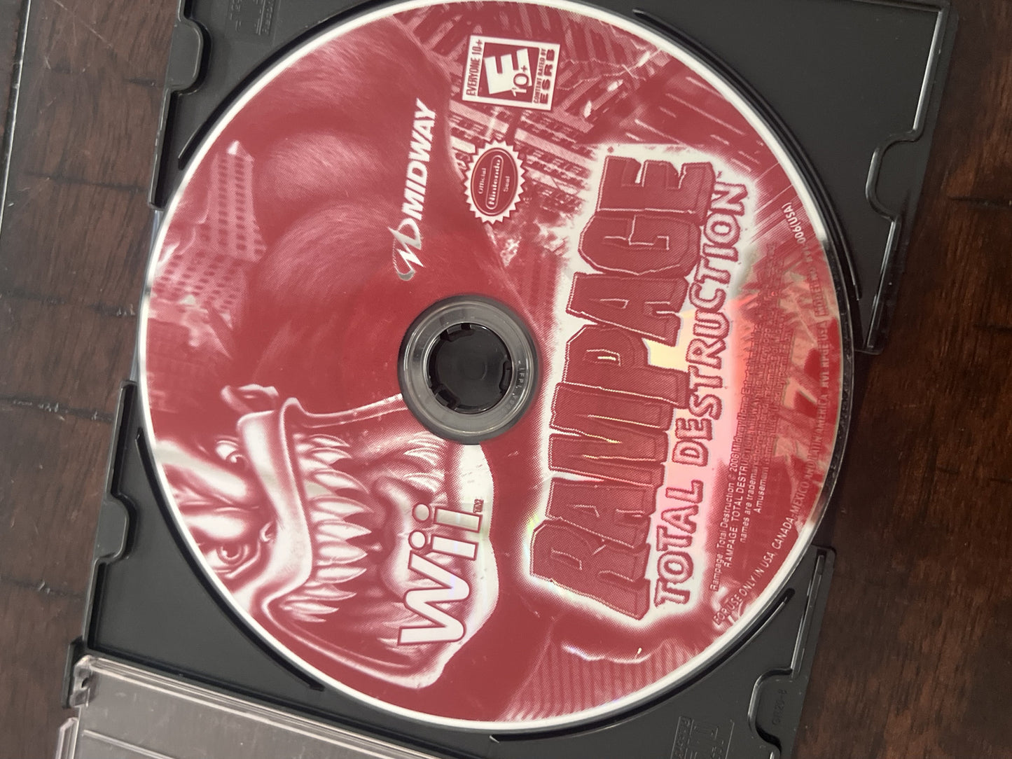 Rampage Total Destruction (Nintendo Wii, 2006) DISC ONLY