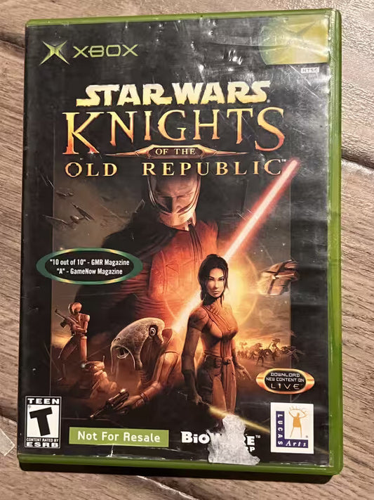 Star Wars Knights of the Old Republic: Not For Resale (Microsoft Xbox, 2003) CIB