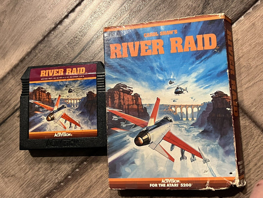 River Raid (Atari 5200, 1983) WITH BOX NO MANUAL