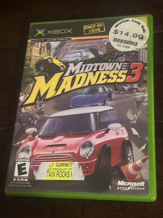 Midtown Madness 3 (Microsoft Xbox, 2003) NO MANUAL