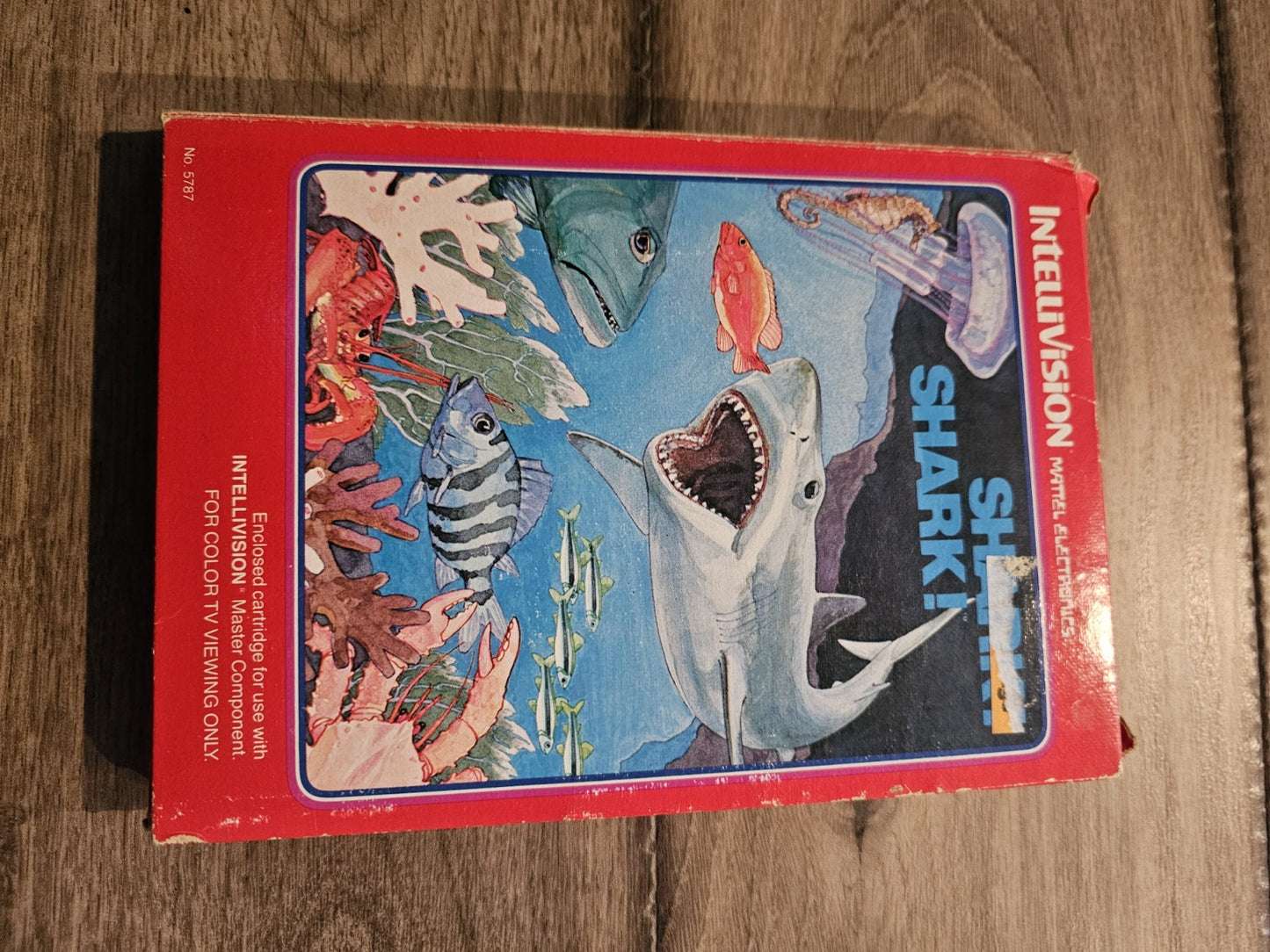 Shark! Shark! (Intellivision, 1982) CIB Complete w/ Box, Overlays's & Manual
