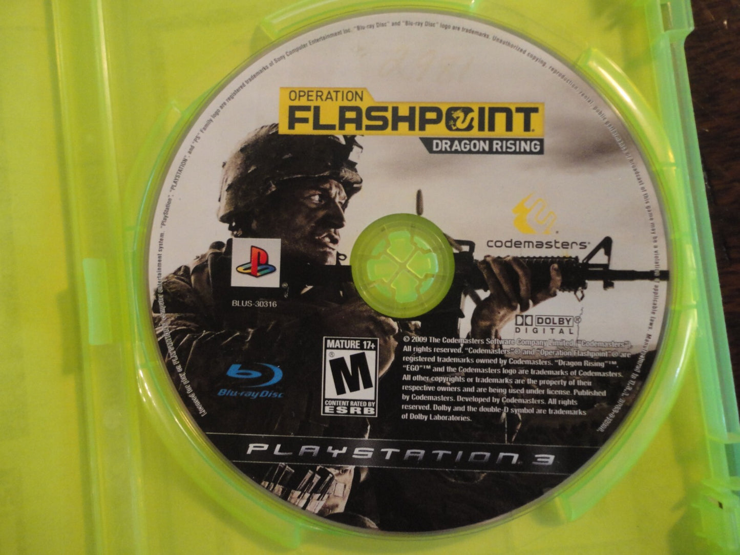 Operation Flashpoint: Dragon Rising (Sony PlayStation 3, 2009) DISC ONLY
