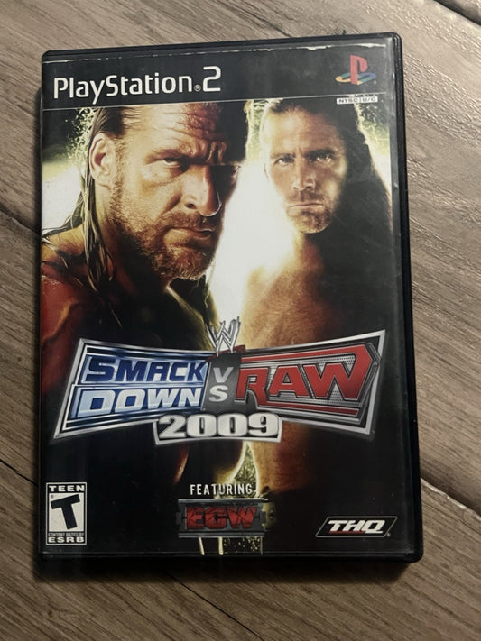 WWE SmackDown vs. Raw 2009 Featuring ECW (Sony PlayStation 2, 2008) CIB