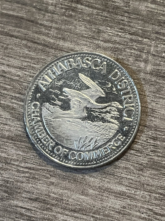 Athabasca, Alberta 1980 Athabasca Landing Trail Souvenir Dollar