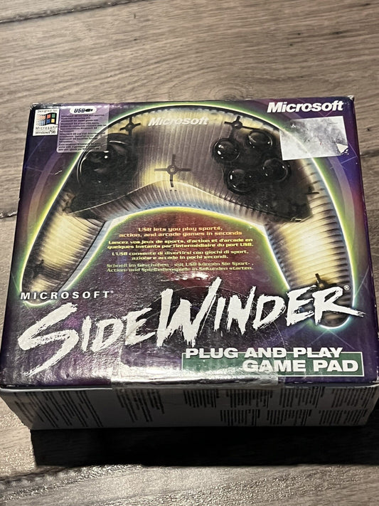 Microsoft Sidewinder Plug & Play PC Game Pad Green USB Original Box Vintage