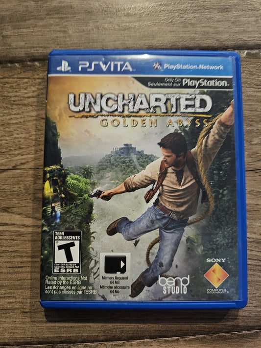 Uncharted: Golden Abyss (Sony Playstation Vita, 2012) CIB COMPLETE