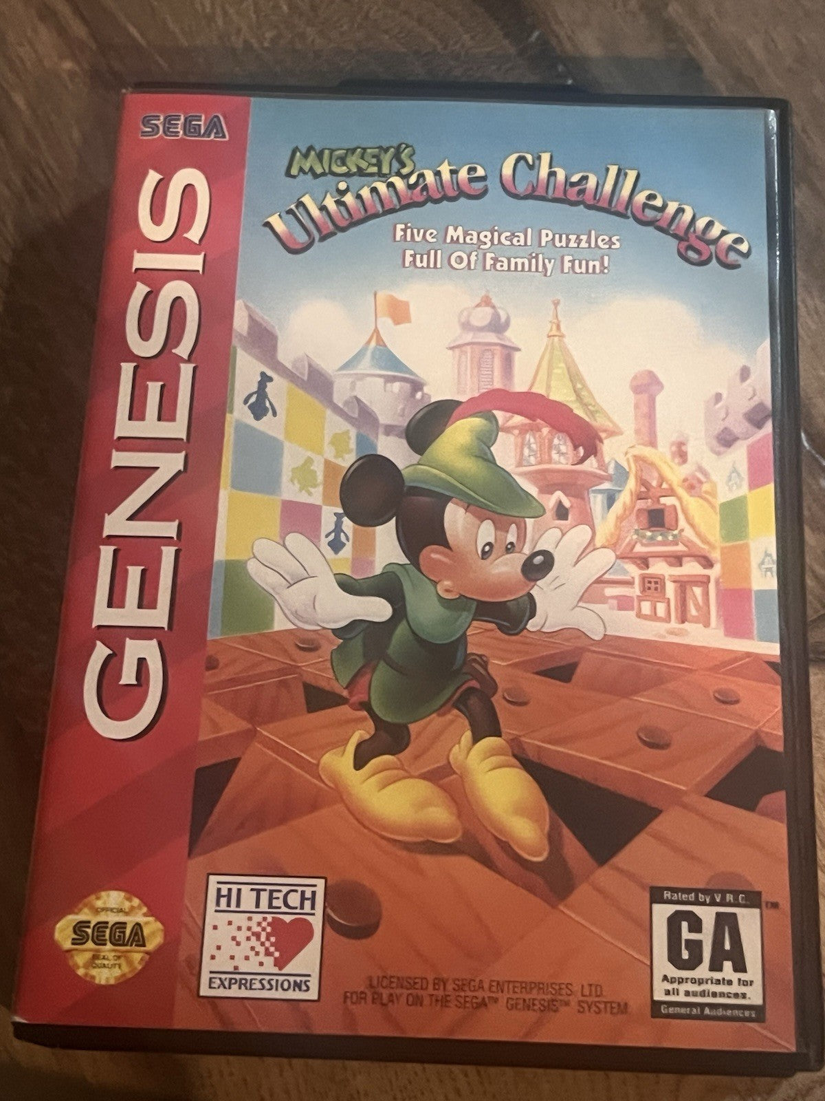 Mickey's Ultimate Challenge (Sega Genesis, 1994) ARTWORK + MANUAL ONLY CASE