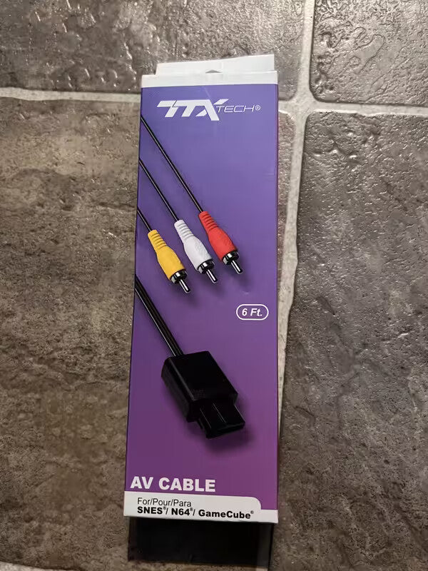 TTX TECH SNES N64 Gamecube TV AV Cable BRAND NEW SEALED