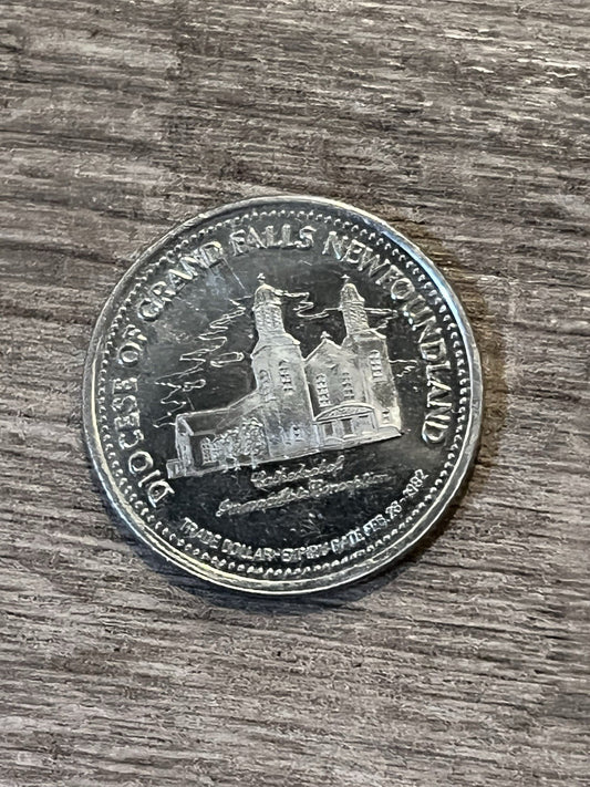 Diocese Grand Falls, Newfoundland 1982 One Family in Christ Souvenir Dollar
