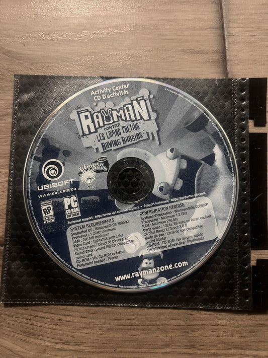 Rayman Raving Rabbids Activity Center CD Rom (PC, 2007) DISC ONLY