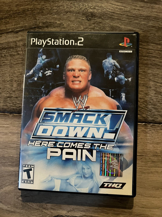 WWE SmackDown Here Comes the Pain (Sony PlayStation 2, 2003) CASE+MANUAL ONLY