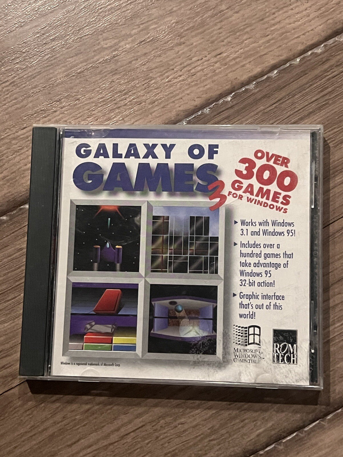 Galaxy Of Games 3 PC CD-Rom Over 300 Games Windows Used CIB 2000