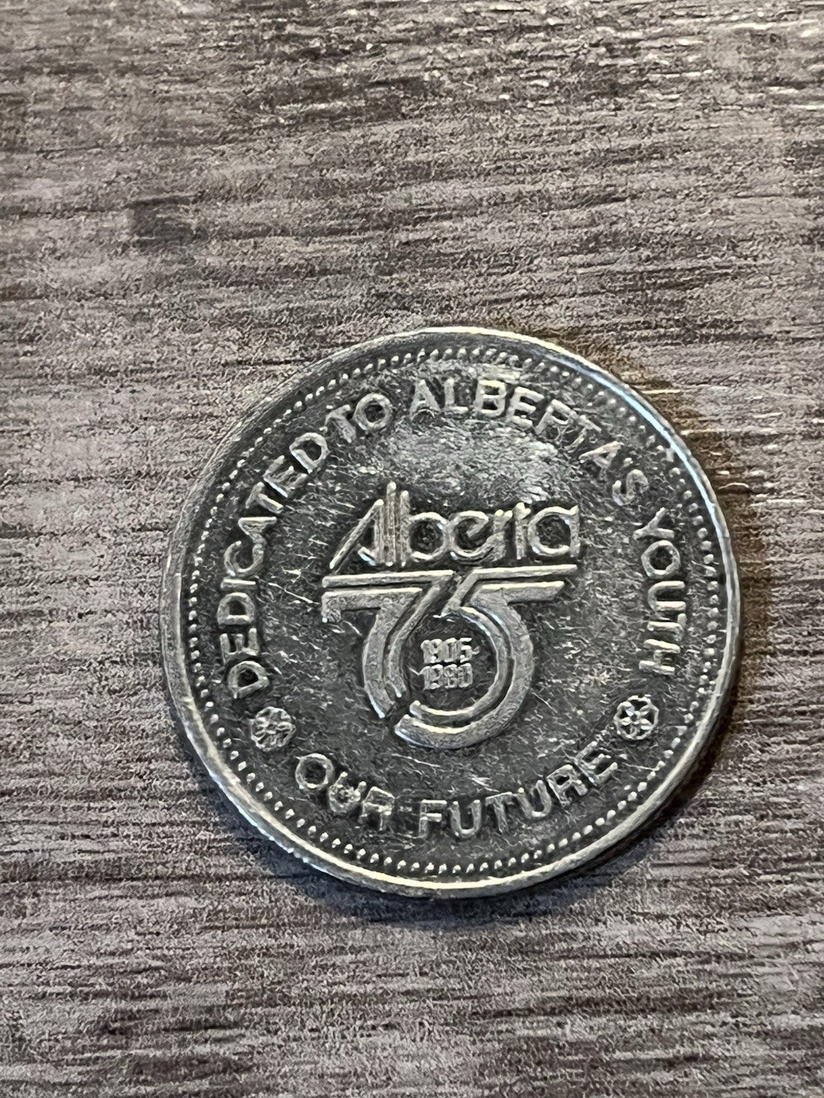 Dedicated to Alberta's Youth 1980 75 Year Medal