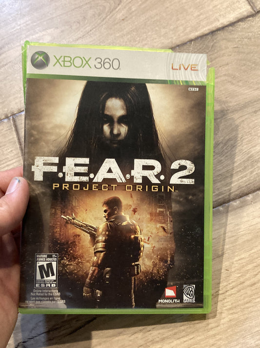 F.E.A.R. 2 Project Origin (Microsoft Xbox 360, 2009) NO MANUAL