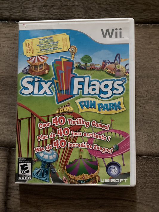 Six Flags Fun Park (Nintendo Wii, 2009) CIB COMPLETE