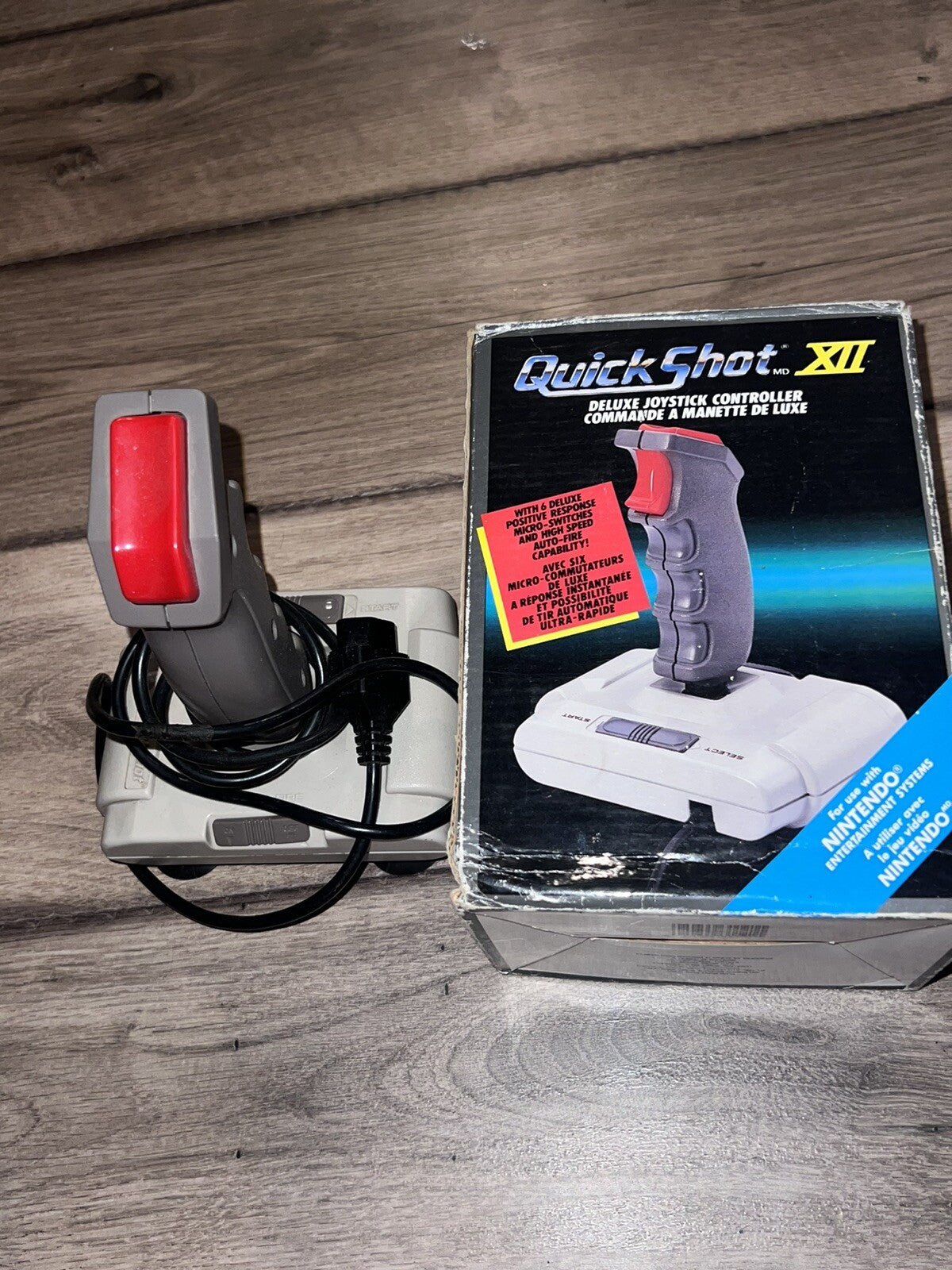 Quick Shot XII Deluxe Joystick Controller NES WITH BOX