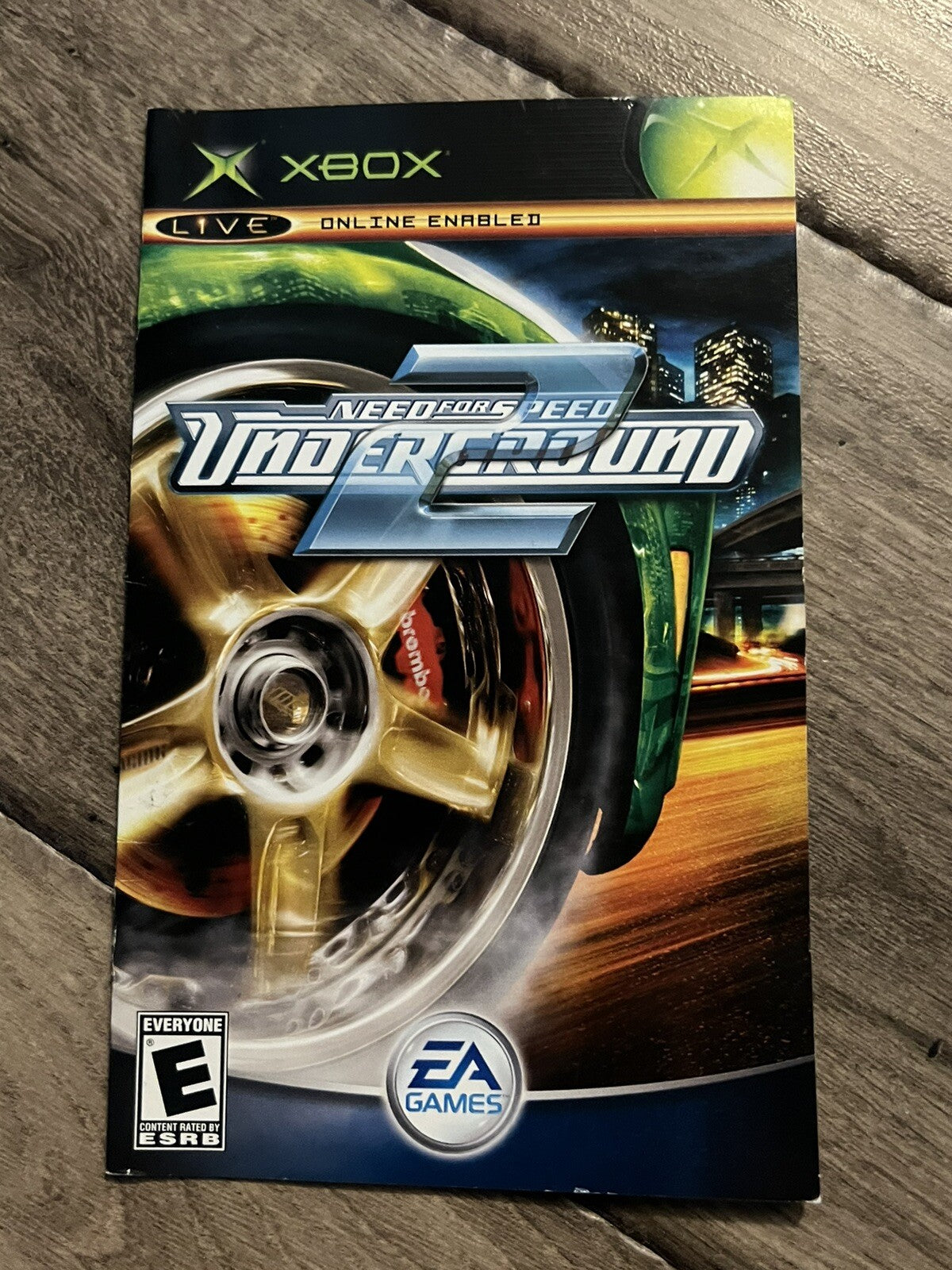 Need for Speed: Underground 2 (Microsoft Xbox, 2004) MANUAL ONLY
