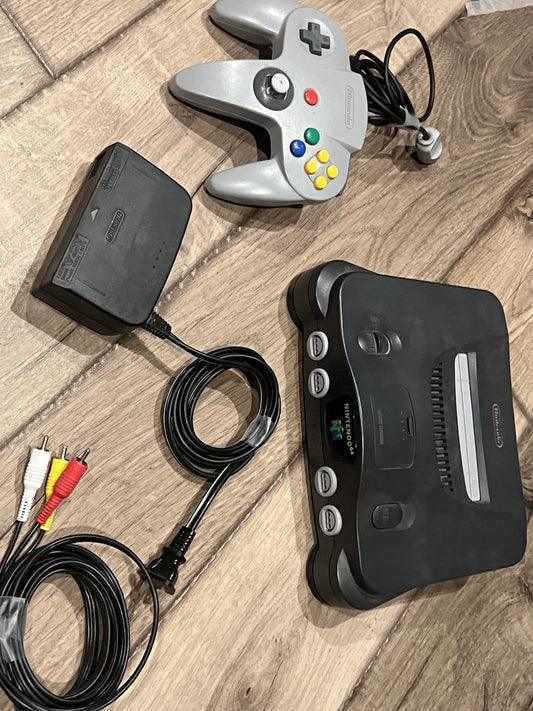 Nintendo 64 Console System With Controller, Wires & Jumper Pak