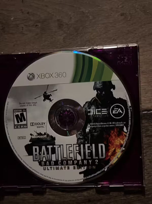 Battlefield: Bad Company 2 Ultimate Edition (Microsoft Xbox 360, 2010) DISC ONLY