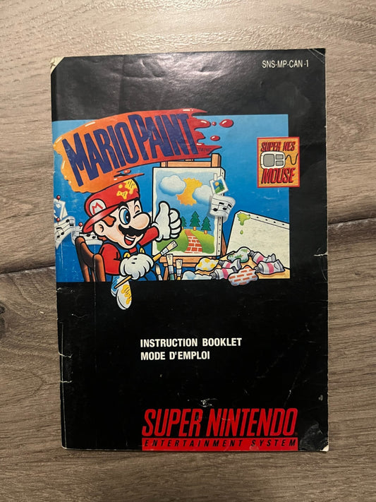 Mario Paint (Super Nintendo Entertainment System, 1992) MANUAL ONLY