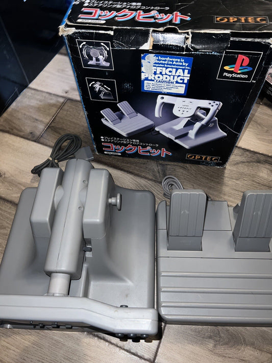 PS1 Optec Cockpit Controller JPN Import SCPH-00024 CIB WITH BOX