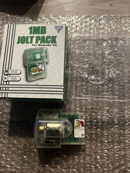 Nintendo 64 N64 Video Game Controller Blaze Jolt Pack RUMBLE PAK Tremor CIB BOX