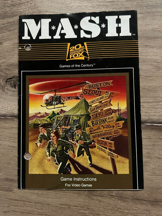 M*A*S*H (Atari 2600, 1983) MANUAL ONLY