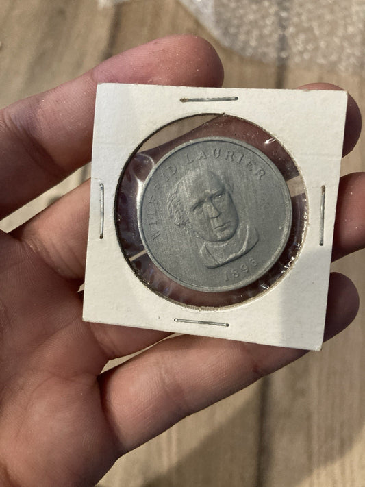 Wilfred Laurier Canada Prime Minister 1896 Medal Shell Token