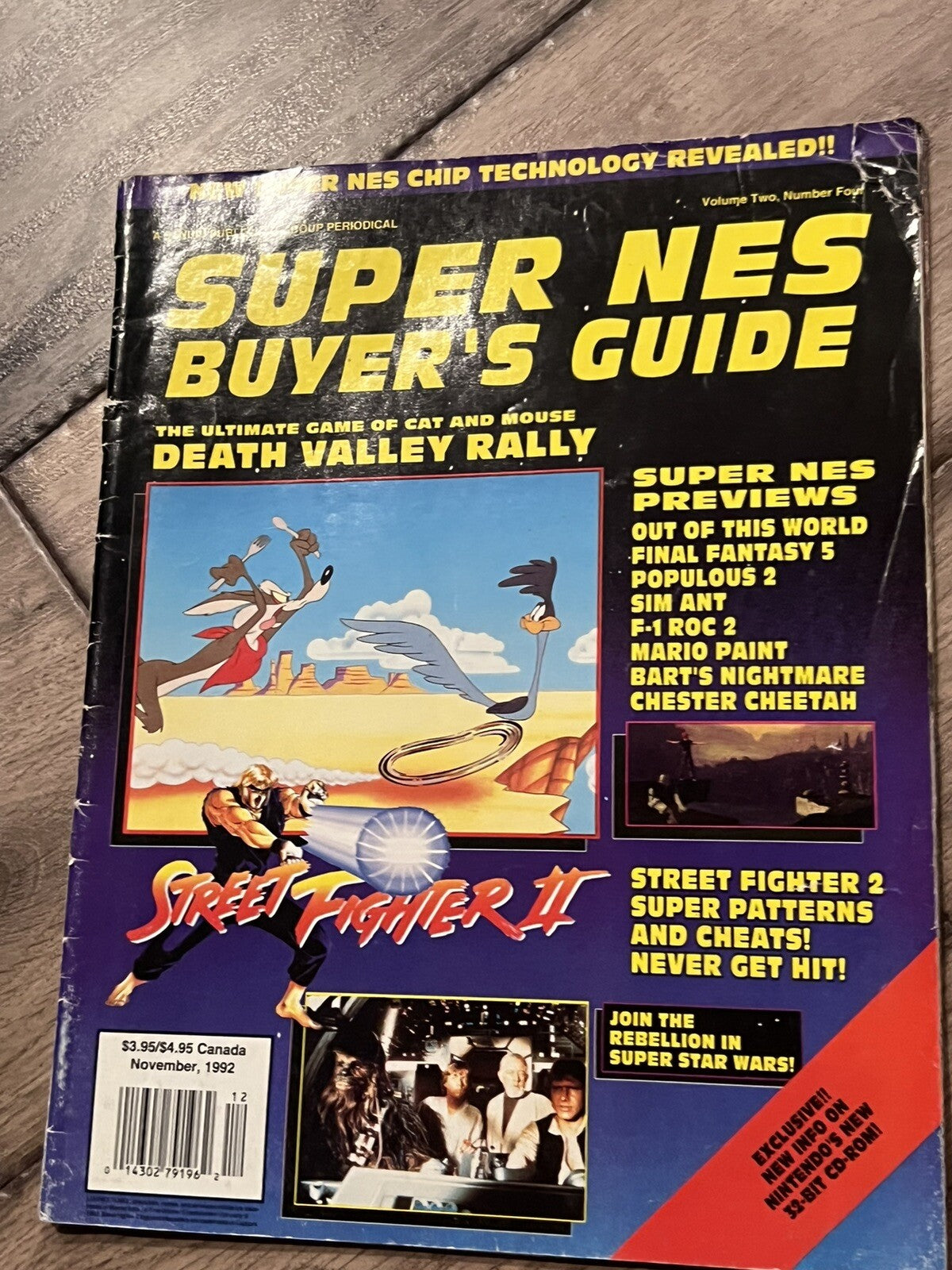 Super NES (Nintendo) Buyer's Guide Video Games Nov. 1992 Magazine Street Fighter