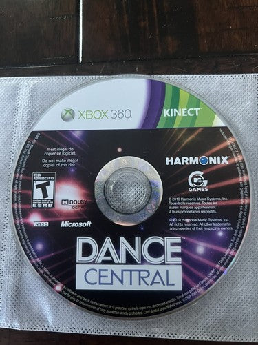 Dance Central (Microsoft Xbox 360, 2010) DISC ONLY