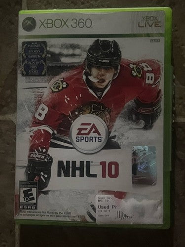NHL 10 (Microsoft Xbox 360, 2009) NO MANUAL