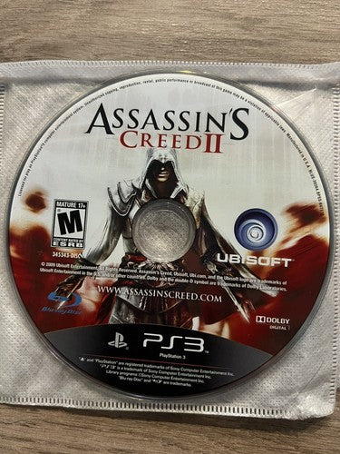 Assassin's Creed II (Sony PlayStation 3, 2009) DISC ONLY