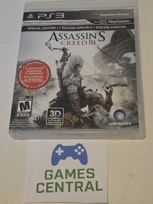 Assassin's Creed III Special Edition (Sony PlayStation 3 PS3, 2012) CIB COMPLETE