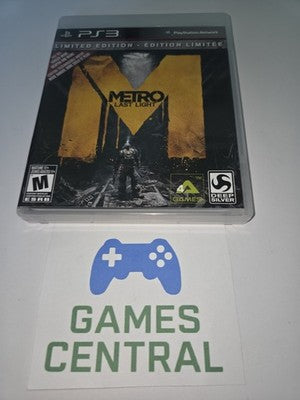 Metro: Last Light Limited Edition (Sony Playstation 3, 2013) CIB COMPLETE