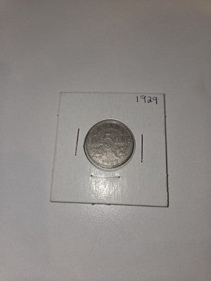 1929 Canada 5 Cents Nickel Circulated