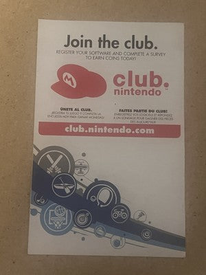 Wii Sports Resort Nintendo Wii Club Nintendo Insert Only
