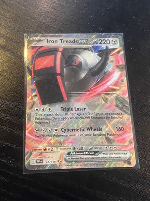 Pokemon TCG Card - Iron Treads ex 143/198 - Double Rare Holo - NM