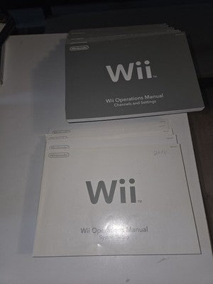 Nintendo Wii Console Operations Manual Lot