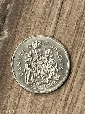 1975 Canada 50 cents coin
