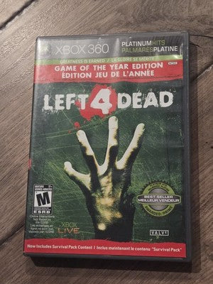 Left 4 Dead (Microsoft Xbox 360, 2008) CASE + MANUAL ONLY
