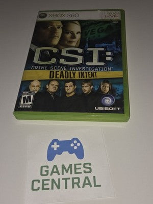 CSI Crime Scene Investigation Deadly Intent (Microsoft Xbox 360, 2009) NO MANUAL