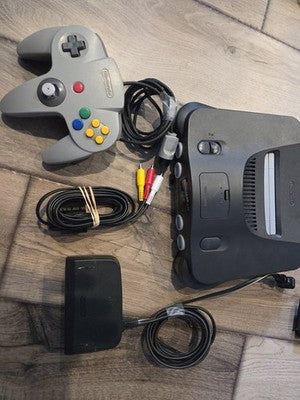 Nintendo 64 Home Console w/ Cords Controller & Expansion Pak Grey Tested
