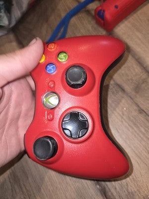 Xbox 360 Controller Resident Evil 5 Edition Red Black Buttons OEM Genuine Tested