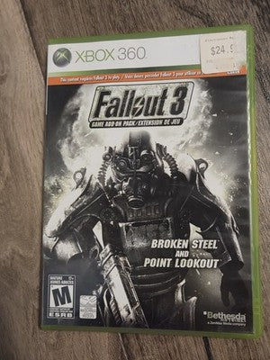 Fallout 3 Add-on Broken Steel and Point Lookout (Xbox 360, 2009) CIB COMPLETE