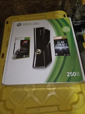 Microsoft Xbox 360 Slim S 250GB Black Forza 3 Alan Wake CONSOLE BOX ONLY