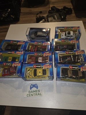 Burago Street Fire 1:43 Car Lot of 10 & Maisto Car