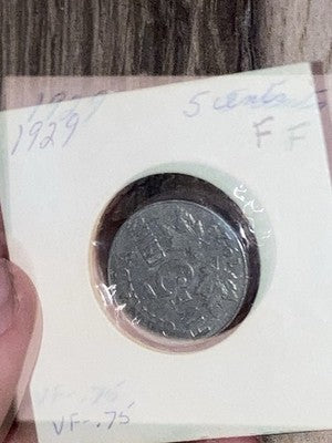 1929 Canada 5 Cents Nickel King George V  Canadian Coin