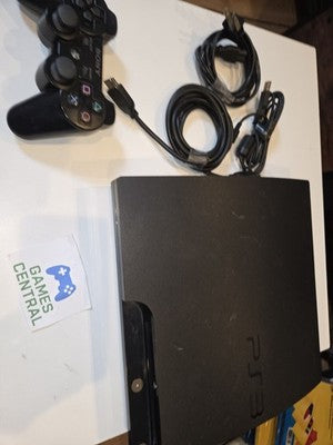 Sony PlayStation 3 PS3 Slim 320GB CECH-2501B Console Controller Cables