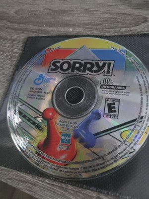 Sorry! (Windows PC, 1998) General Mills Cereal Promo Disc Hasbro Board Game