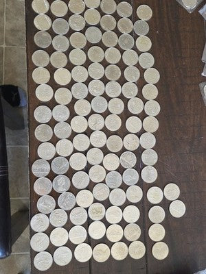 Lot of 107 Canada $1 Nickel Dollars - Mixed dates 1968-86